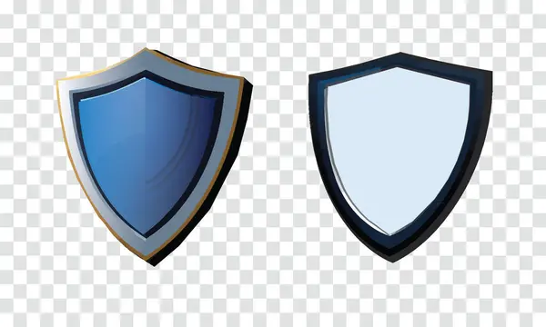 Mavi ve Beyaz Tasarımlı İki Biçimli Kalkan