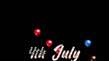 4 Temmuz Havai fişek ve Kutlama Animasyonu