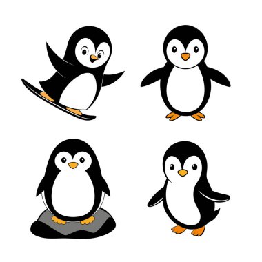 4 Penguen vektör kümesi.