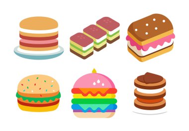 Dondurmalı sandviçler renkli ve benzersiz..