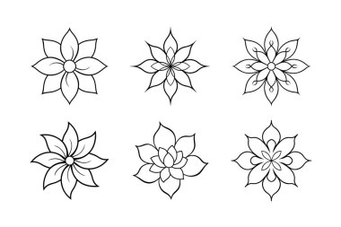 Güzel çiçek süsü ve kartpostalın vektör çizimi