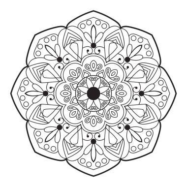 mandala. Yuvarlak süs deseni. Dekoratif elementler El çizimi arka plan. İslam, Arap, Hintli, Osmanlı motifleri.