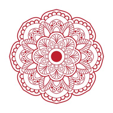 vektör kırmızı çiçek mandala