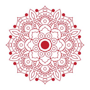 Beyaz arka planda güzel mandala