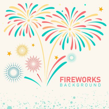 havai fişek kutlaması arka plan tasarımı