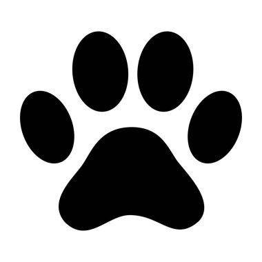 Dog paw Illustration on white background