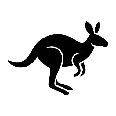 kangaroo Illustration on white background clipart