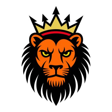 Lion with Crown EPS Vector without background clipart