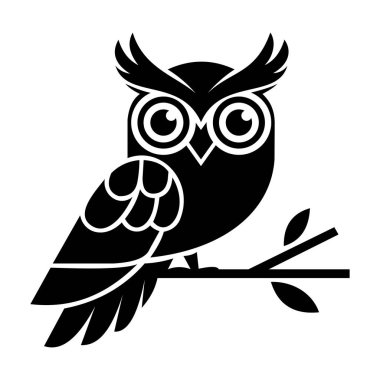 owl silhouette vector without background clipart