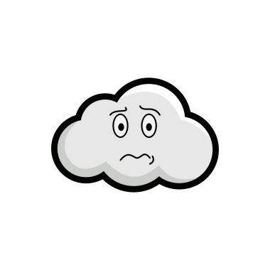 Mutlu İfadeyle İlgili Bulut İllüstrasyonu