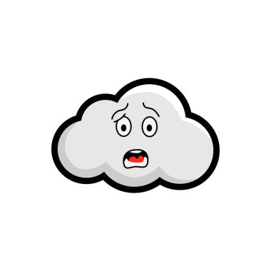 Endişeli İfadeyle Hayal kırıklığı Bulutu İllüstrasyonu