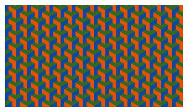 Kalın mavi, yeşil ve turuncu tonlara sahip pürüzsüz bir izometrik küp deseni. Arka planlar, duvar kağıtları, tekstil, ambalaj ve modern tasarımlar için mükemmel..