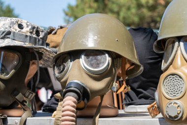 Soğuk Savaş döneminden kalma eski gaz maskesi.
