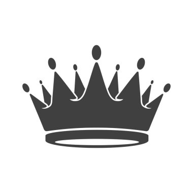 Taçlar. Taç simgeleri. Crown ikon tasarımı çizimi. Crown Logo tasarım vektörü. Crown Simgesi basit bir işaret. Logolar, web siteleri, uygulamalar ve şablonlar için modern ve modaya uygun Crown sembolü,
