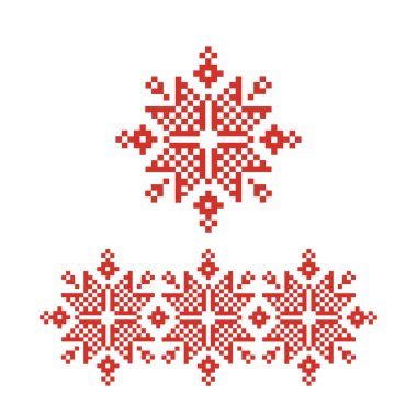 Bulgar halk nakışı, simge, vektör.