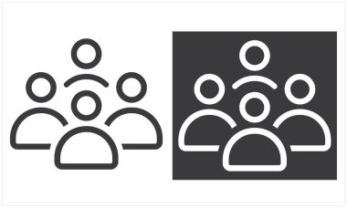 Dört kullanıcı, işadamı veya insan, vektör, simge.