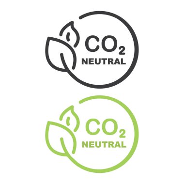CO2 nötr yeşil çiçek etiketi.