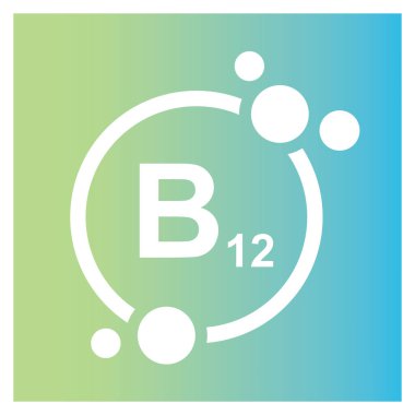 B12 vitamini kapsülü, simge, vektör.