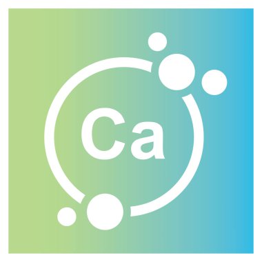 Mineral Kalsiyum, mavi parlak hap, kapsül, ikon, vektör..