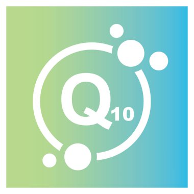 Koenzim Q10 - simge, vektör, sembol.