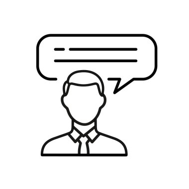 Konuşma balonu simgesine sahip kullanıcı, düşünüyor. 