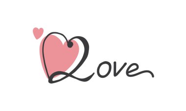 Çıkartma, seni seviyorum Gri arka planda bir kalple.