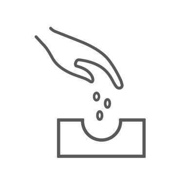 Tohumları tohum ekme ikonu.