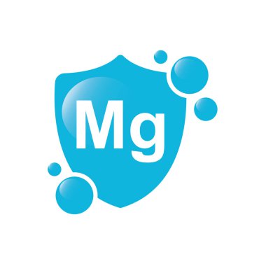 Mineraller Magnezyum Mg - vektör, simge.