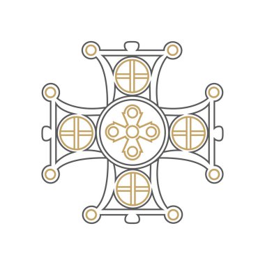 Baskı, dekor ve tasarım için güzel dekoratif çapraz süsleme.