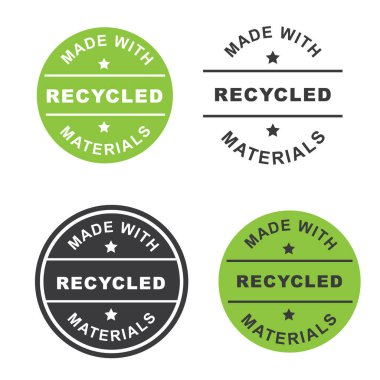 Geri dönüştürülmüş malzemeler, etiket, simge, etiket.