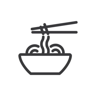 Çubuklu erişte simgesi, vektör. 