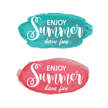 İki leke mavi ve kırmızı. İçlerinde bir yazı var. İyi tatiller, iyi eğlenceler..