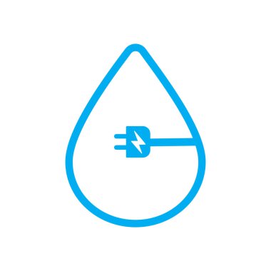 Mavi Eko Tıkacı ve Yaprak Sembolü, Vektör.