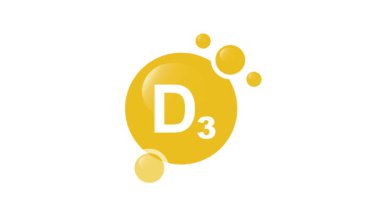 Vitamin D3 kabarcık animasyonu, tıbbi kavramlar, Alfa kanalı, şeffaf arkaplan.