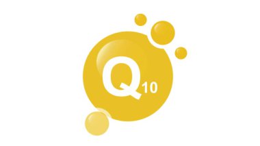 Sarı koenzim Q10 kompleksi, ilaç kapsülü - 4K video.