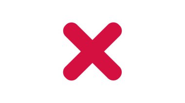 Çapraz işaret, X işareti, basit onay kutusu, tik.