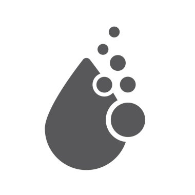 Köpüklü içecek, su kabarcığı siyah ve mavi resim. Effervescent damla veya tabletler, temiz soda.