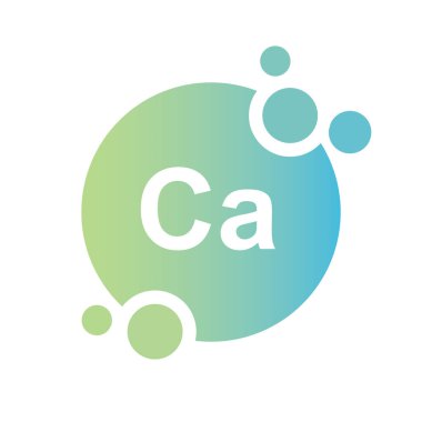 Mineral Kalsiyum, mavi parlak hap, kapsül, ikon, vektör..