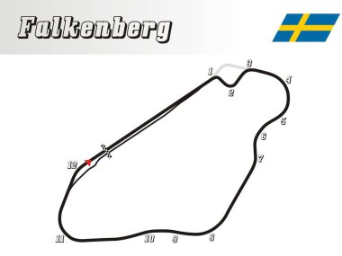  A world's tracks collection, Falkenberg racerourse illustration Sweden clipart