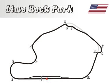  Bir dünya şarkı koleksiyonu, Lime Rock yarış illüstrasyonu ABD