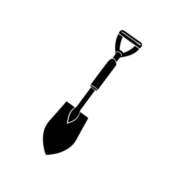 Beyaz arkaplan ile Auger Rustic Bahçe, Siluet vektör sanat illüstrasyonu