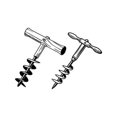 Beyaz arkaplan ile Auger Rustic Bahçe, Siluet vektör sanat illüstrasyonu