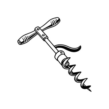 Beyaz arkaplan ile Auger Rustic Bahçe, Siluet vektör sanat illüstrasyonu