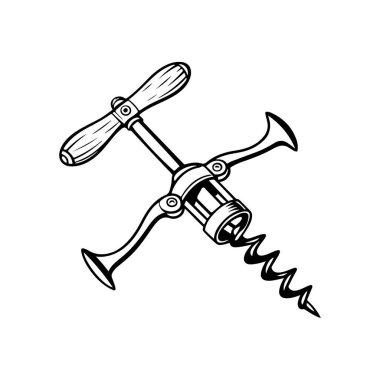 Beyaz arkaplan ile Auger Rustic Bahçe, Siluet vektör sanat illüstrasyonu