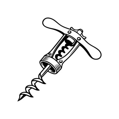 Beyaz arkaplan ile Auger Rustic Bahçe, Siluet vektör sanat illüstrasyonu