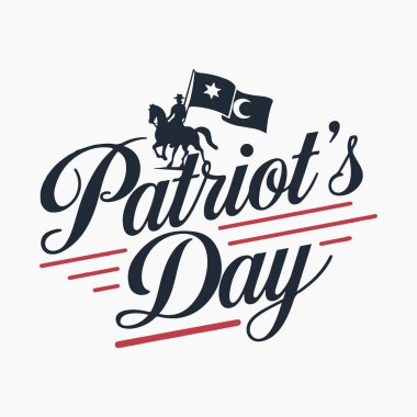 Vatanseverlik Günü siluet vektör çizimi beyaz arkaplanlı