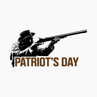 Vatanseverlik Günü siluet vektör çizimi beyaz arkaplanlı