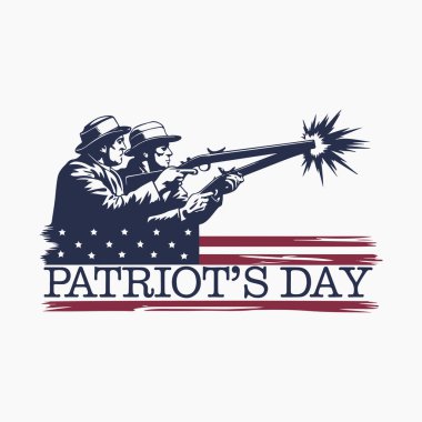 Vatanseverlik Günü siluet vektör çizimi beyaz arkaplanlı