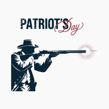 Vatanseverlik Günü siluet vektör çizimi beyaz arkaplanlı