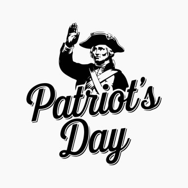 Vatanseverlik Günü siluet vektör çizimi beyaz arkaplanlı